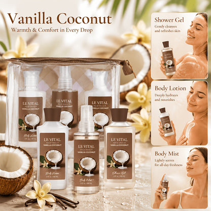 Bath and Body Gift Set in Cherry Blossom, Lavender Vanilla, Vanilla Coconut or Lotion and Mist Options