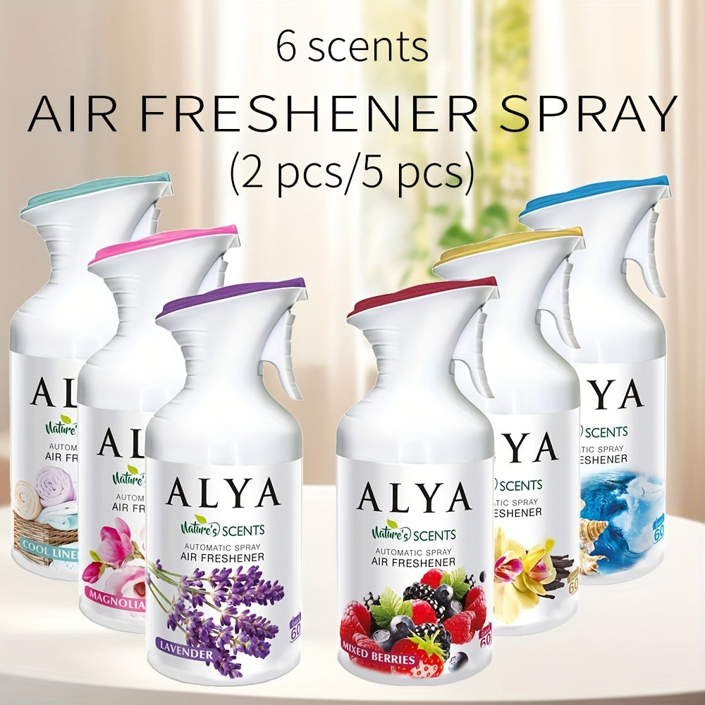 Aromatherapy Air Freshener Spray 6 Scents, Lavender Vanilla Ocean Magnolia for Entryways, Bedrooms and Living Spaces