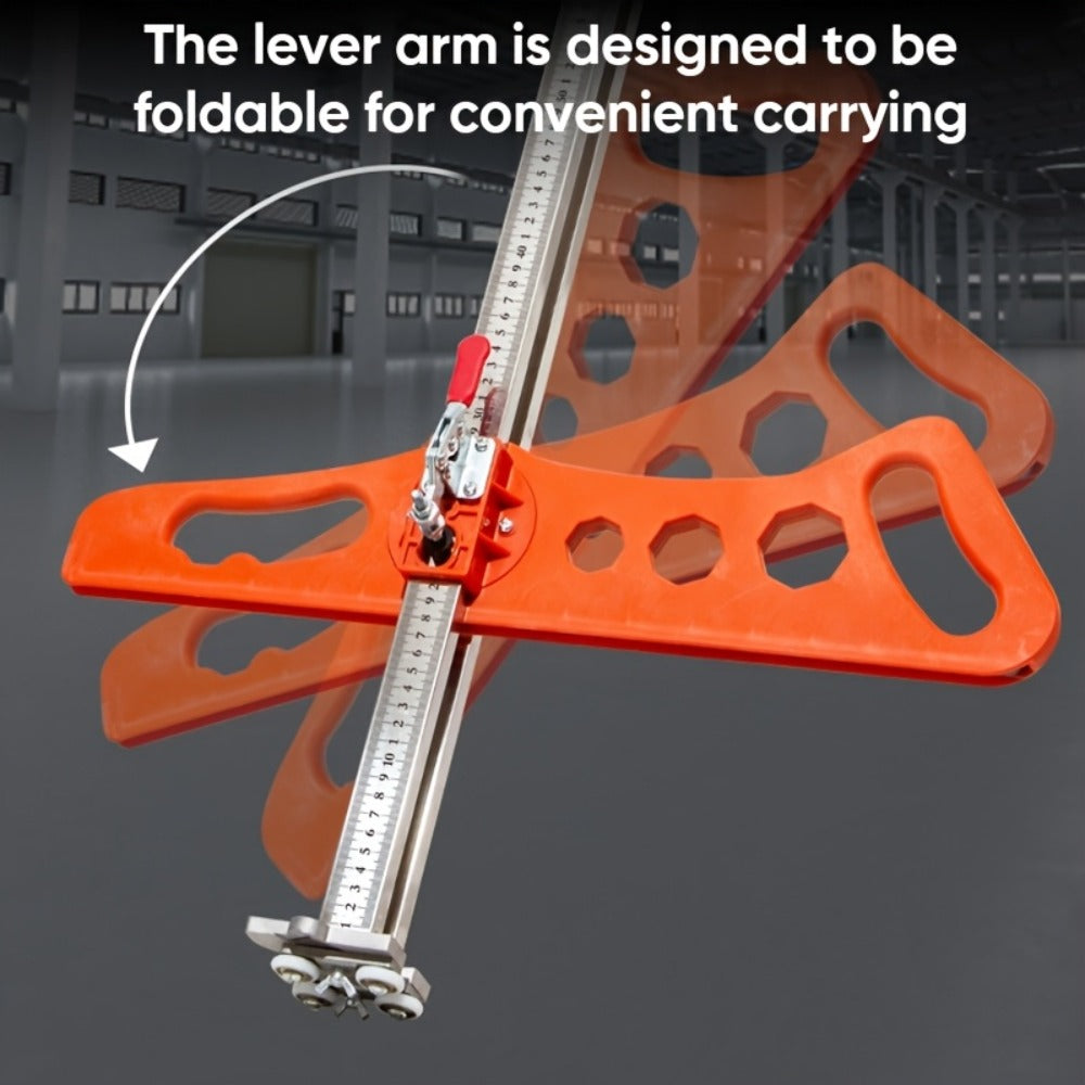Drywall Scoring Knife 23-Wheel Foldable Gypsum Board Cutter with Adjustable Guide & Ergonomic Handle – Manual Precision Cutting Tool for DIY Home Renovation Construction No Power Needed