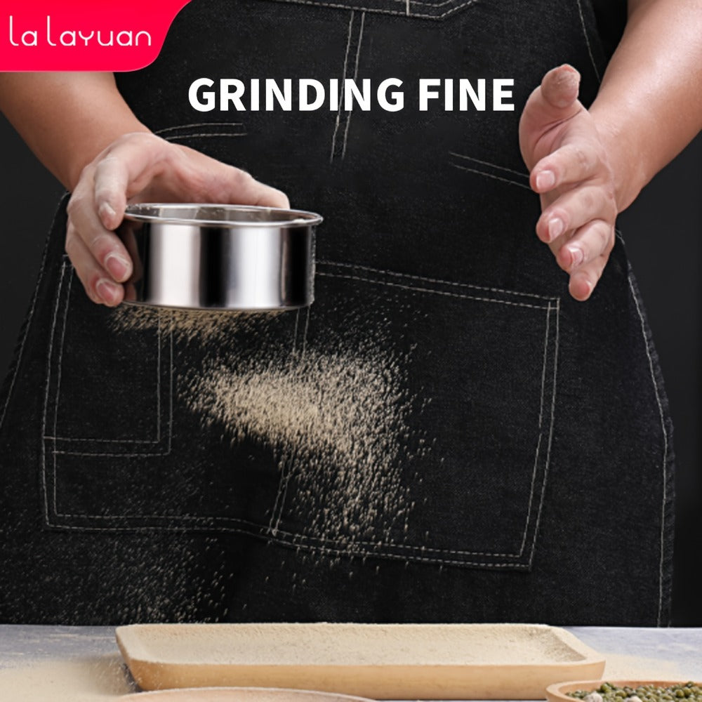 Electric Coffee Grinder with Stainless Blade, Press-Button Control and Stainless Steel or Silver Finish