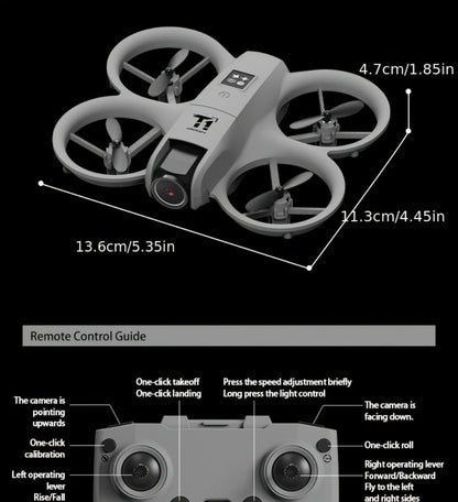 RC Drone with 4K Camera Dual Batteries Optical Flow Auto Hover Anti-Collision One-Key Return WiFi FPV Real-Time Video