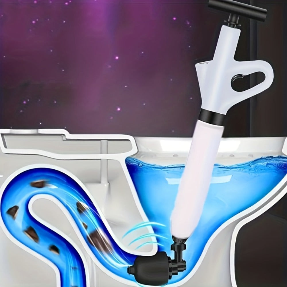 Drainage Spray Gun with Adjustable Pressure - Air Plunger Tool for Unclogging Toilets Sinks & Floor Drains