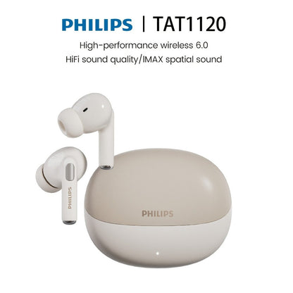 Wireless Earbuds Philips V6.0 Dual Stereo with Noise Reduction, Long Standby and Type-C Charging