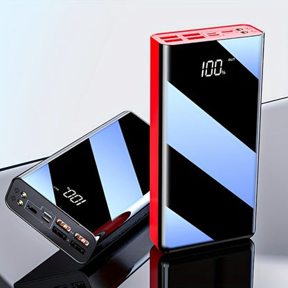 100000mAh Portable Power Bank with Flashlight LED Display Bidirectional Fast Charging Multi-Device USB Charger for Camping Outdoor Emergency – High Capacity Battery Pack Holiday Gift