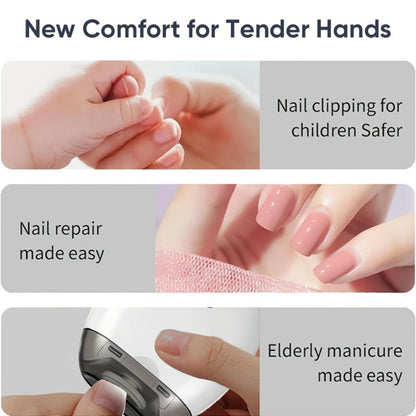 Electric Nail Trimmer with LED Light & 3 Speeds, Nail Clipper for Seniors, Adults & Thick Toenails
