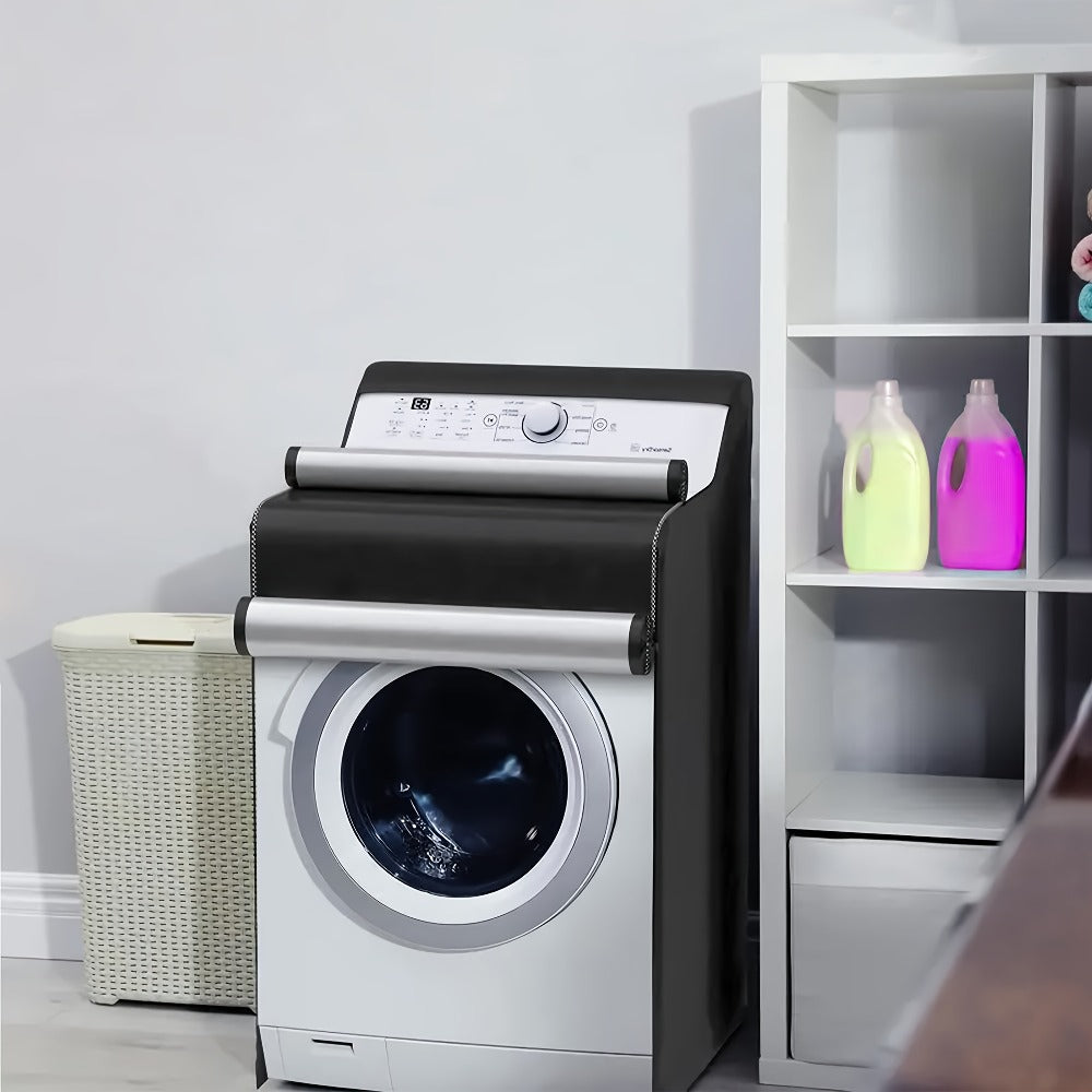 Two-Piece Washer and Dryer Cover Set with Roll-Up Access Panels in Black or Silver Checkout Options