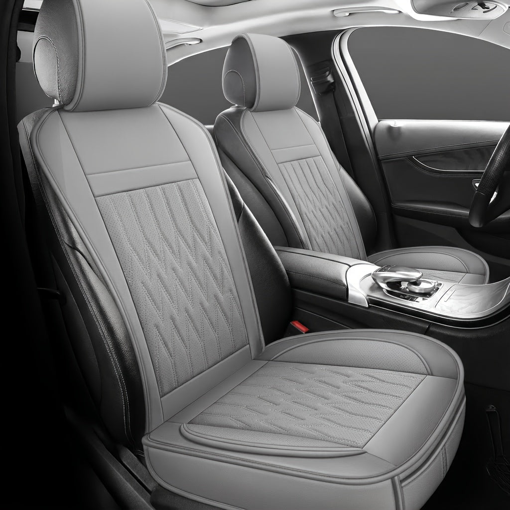 Car Seat Covers Front Pair with Full-Surround High-Back Design and Fifteen Color or Pattern Options