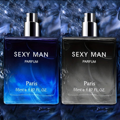 Cologne Spray for Men SEXY MAN Two-Bottle Set with 7054A and 7054B Color Options and Gift Vial