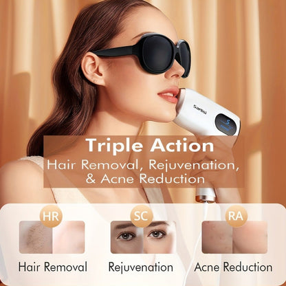 Sarisili AI01 IPL Hair Removal Device with Nine Intensity Levels, Manual and Auto Flash Modes and Display