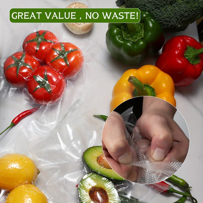 Vacuum Seal Bags for Food 6 Rolls BPA-Free Food Saver Roll Bags 236 Inch, 2 Sizes Vacuum Storage Roll Bags for Food Preservation, Kitchen Meal Prep, Sous Vide Cooking