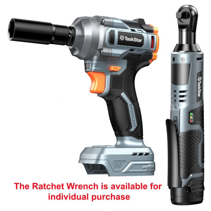 Power Tools TaskStar 3/8 Inch Cordless Ratchet or Wrench Set with 40 Nm Ratchet Option and Variable Speed