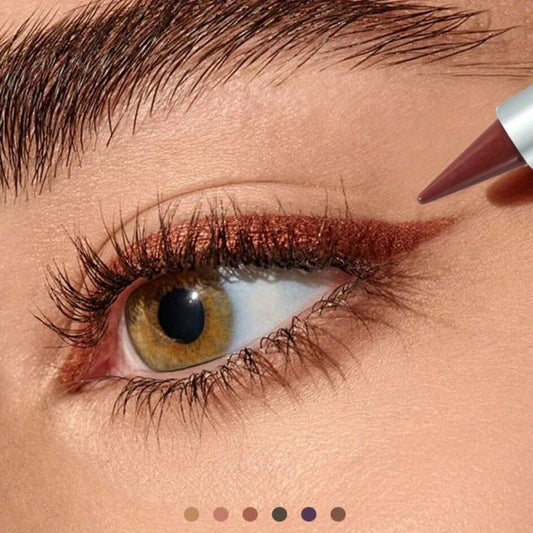 Waterproof Eyeliner Set 6 Colors Smudge-Proof Transfer-Proof Cream Liner Kit - Long-Lasting All-Day Wear for Eyes & Lips, Black Brown Reddish Brown Shades, Daily Party Makeup Gift for Women