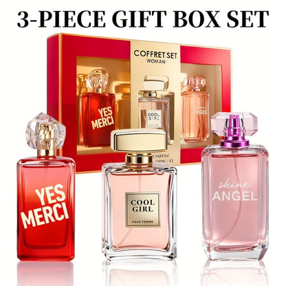 Eau de Parfum Gift Set for Women 100ml with Single-Bottle & 3-Piece Fragrance Options for Daily Wear
