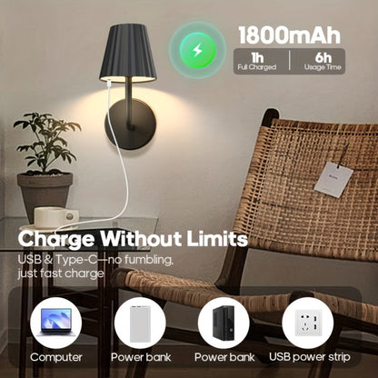 LED Wall Sconce Touch Dimmable Remote Control USB Powered Battery Backup 3 Color Temperatures Timer Easy Install for Bedroom Living Room Hallway Low Voltage No Wiring 1pc or 2pcs