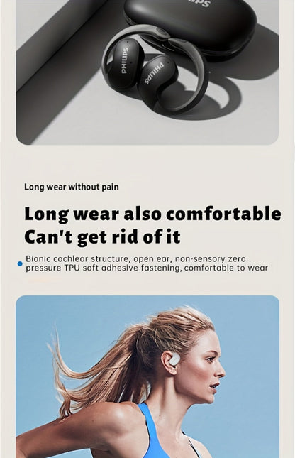 Philips TAT2708 True Wireless Earbuds, Stereo Surround Sound ENC Noise Cancellation Touch Controls Built-in Mic, 24H Polymer Battery USB-C Fast Charging Case, Lightweight for Commuting Workouts Daily Use