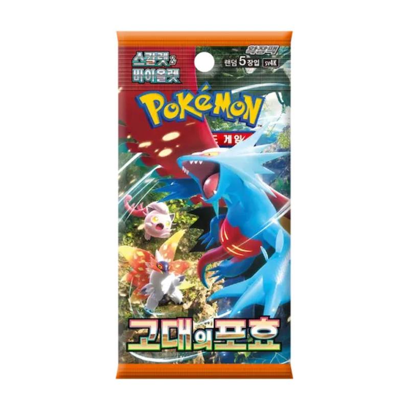 Trading Card Game Korean-Language Ancient Roar Booster Pack with Five Cards in a Single -Style Pack