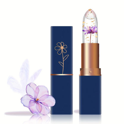 Flower Shaped pH Lip Balm Set 6pcs Individually Wrapped — Color Changing Transparent to Pink Tint, 6 Flavors Deep Moisturizing, Cute Floral Design Beauty Gift for Women Girls & Teens