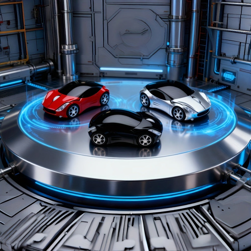 Novelty Car-Shaped Wired USB Optical Computer Mouse in Black or Red for Desktop and Laptop Use