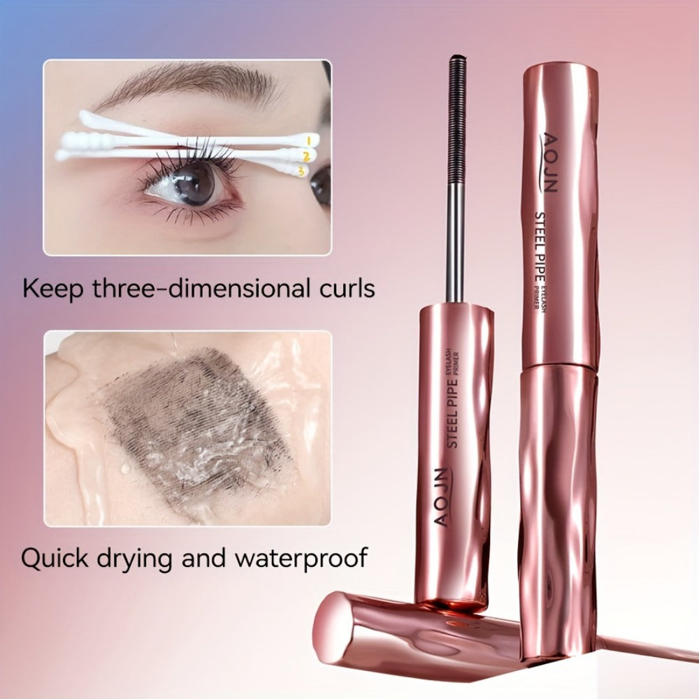 Mascara Primer Waterproof 24-Hour — Smudge-Proof Volumizing Eyelash Primer with Spiral Brush for Curling & Lengthening, Long-Lasting All-Day Eye Makeup for Women