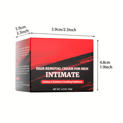 Hair Removal Cream for Men in a 50g Jar with 1-, 2- or 3-Pack Options for Body Grooming Routines