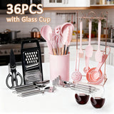 Pink with Glass Cup