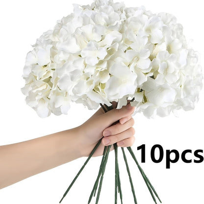 Artificial Hydrangea Flowers 20pcs 16 Inch | Silk Fake Hydrangea Stems for Wedding Home Bedroom Kitchen Decor | Birthday Christmas Exhibition Display in Blue White