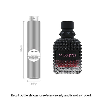 Eau de Parfum Born in Roma Intense Uomo 5ml Travel Spray in Slim Portable Atomizer for Daily Wear