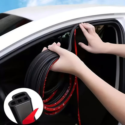 Car Door Seal Strip - 16.73ft Universal Self-Adhesive Rubber Weatherstrip for Noise Reduction & Sound Insulation, Fits Cars, Trucks, SUVs & RVs