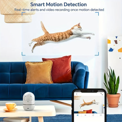Indoor Security Camera with 355° Pan-Tilt, Color Night Vision, Two-Way Audio and Pack Options