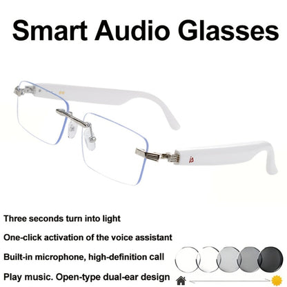 Anti-Blue Light Smart Audio Glasses Bluetooth 5.3 HiFi Open-Ear Wireless Calls Music Anti-UV Lens Noise Cancellation Rechargeable Unisex Outdoor Sports Wearable Tech Birthday Christmas Halloween Gift
