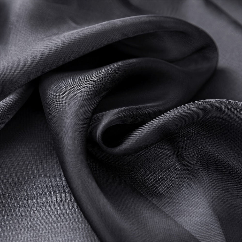 Two-Panel Solid Sheer Curtains with Rod-Pocket Header, Seven Colors and Four Size Configurations
