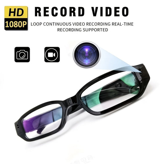 1080P HD Recording Glasses with TF Storage Card – Smart Camera Glasses, 65° Wide-Angle DV Video Recorder, Eye Protection Lenses, Long-Lasting Battery, Portable Wearable Camera for Travel, Sports & Everyday Use