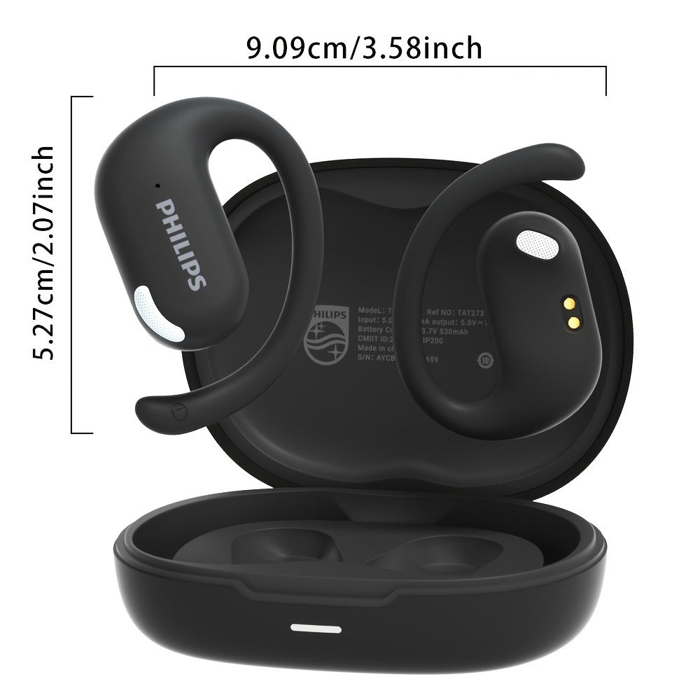Philips TAT2739 Open-Ear Wireless Headphones AI Call Noise Reduction 360 Spatial Sound Hi-Fi Type-C Charging 30H Battery Ergonomic Design White Black Blue