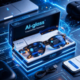 Black AI Audio Glasses