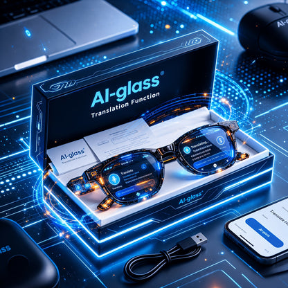 Smart Glasses Open-Ear Audio Gift Set with Bluetooth Calls, Music, Translation and Included Carrying Case