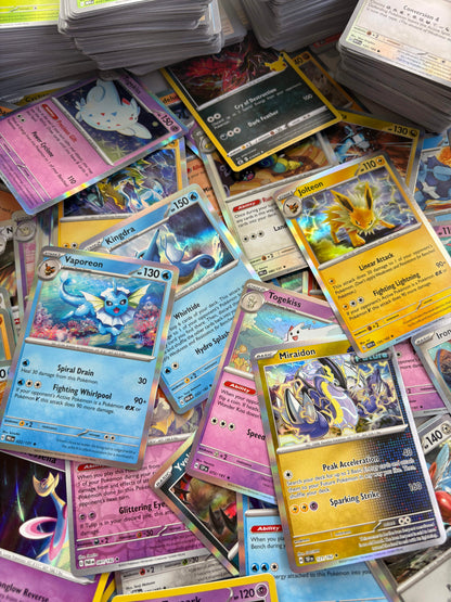 Trading Card Game 200-Card Character, Trainer and Energy Assortment with Mixed Artwork from Multiple Sets