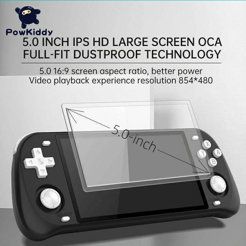 Handheld Game Console Powkiddy RGB10MAX2 with 5-inch IPS, 128GB or 64GB Options, ArkOS for Portable Retro Gaming and Travel Play
