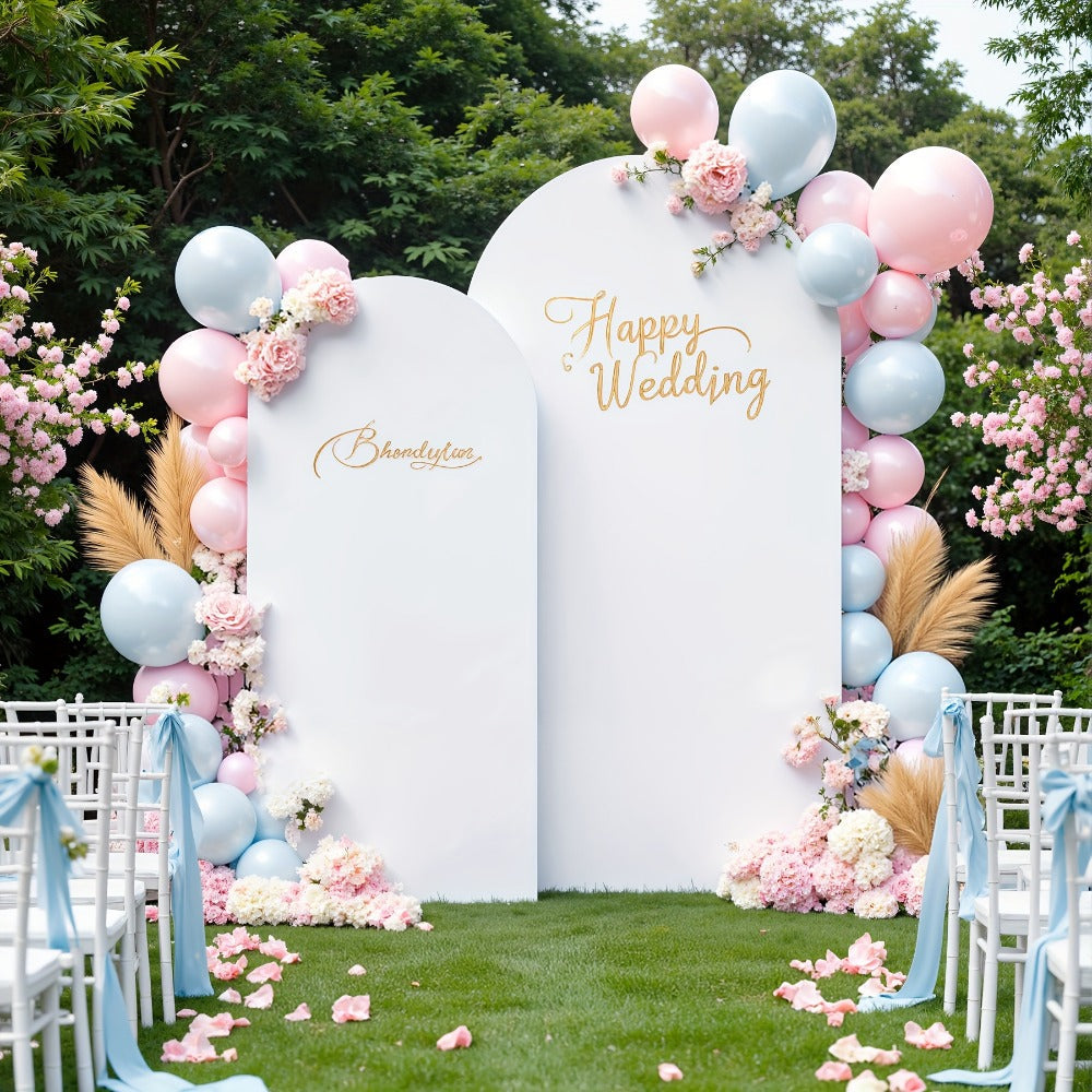 Two-Piece Fitted Arch Photography Backdrop Cover Set for 6-Foot and 6.6-Foot Compatible Frames