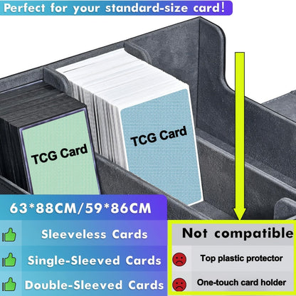 Large Trading Card Storage Box with 10 Dividers, Four Compartments and Five Color Options for Collectors