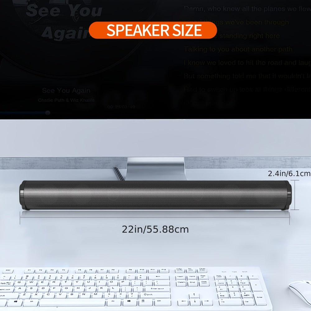 4D Echo Pearl Hi-Fi Soundbar with Subwoofer – Surround Sound Speaker System for TV, Computer & Laptop, Infrared Remote Control, Wired & Wireless, Portable Home Theater Soundbar