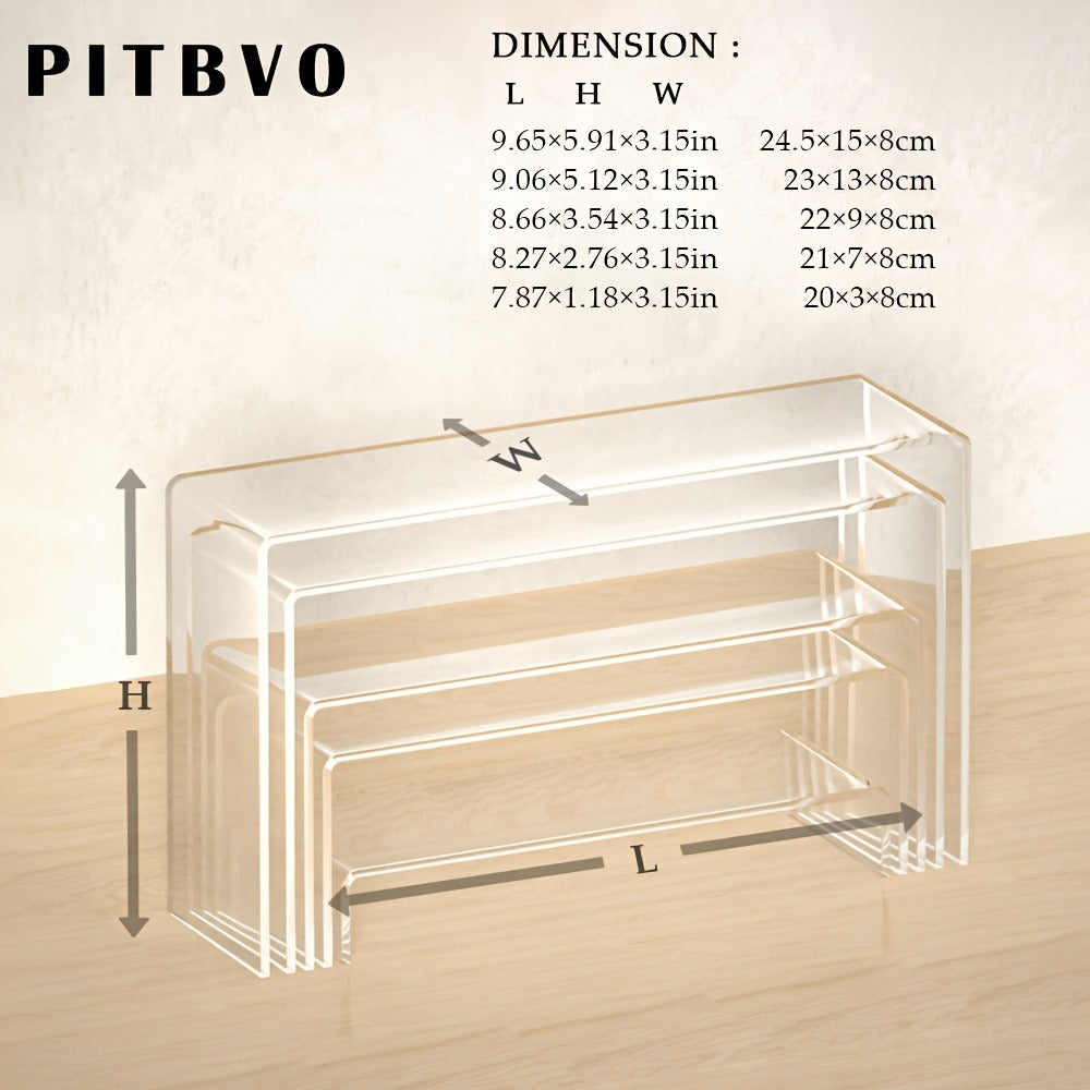 Acrylic Display Risers Clear Transparent Stands for Funko Pop Figures, Cupcakes, Jewelry, Perfume Bottles – Multi-Size Display Shelf Organizer for Home, Store & Craft Show – 10 or 20 Piece Set Large Size