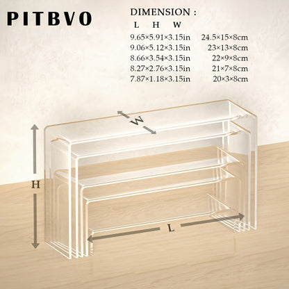 Acrylic Display Risers Clear Transparent Stands for Funko Pop Figures, Cupcakes, Jewelry, Perfume Bottles – Multi-Size Display Shelf Organizer for Home, Store & Craft Show – 10 or 20 Piece Set Large Size