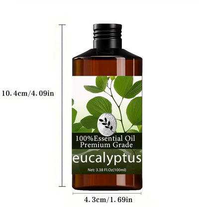 Essential Oil Eucalyptus Aroma in 100ml Bottle for Massage, Aromatherapy, Diffuser and Personal Care