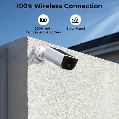 Wansview 2K Solar Outdoor Security Camera with 5000mAh Battery, WiFi and Optional SD or Cloud Storage