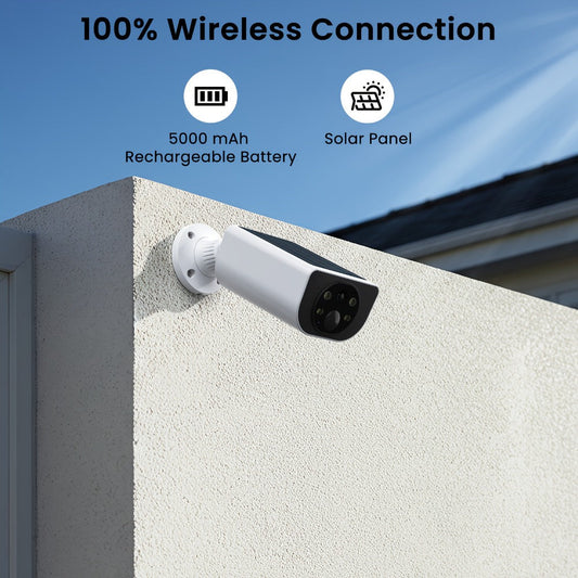Wansview 2K Solar Outdoor Security Camera, Alexa & Google Home Compatible, Dual Night Vision Color & IR, PIR AI Human Body Detection, IP65 Weatherproof, SD & Cloud Storage – Wire-Free Smart CCTV