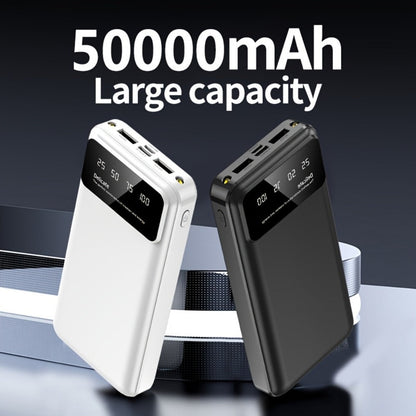 Power Bank 50000mAh with Dual USB Ports, Digital Battery Display and Three Color Options for Travel