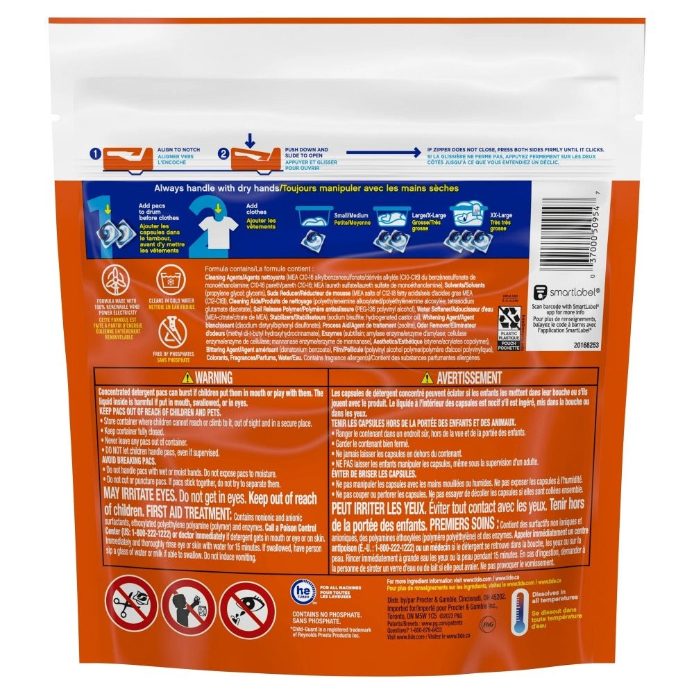 Tide PODS Spring Meadow Scent Laundry Detergent with 16 Pre-Portioned Pods in One Branded Bag