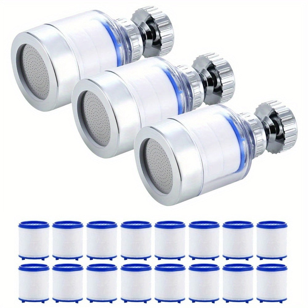 Transparent 360-Degree Rotating Faucet Aerator with Adjustable Spray Head in One- or Two-Set Options