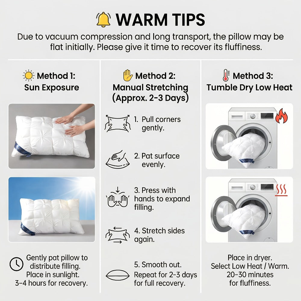 Two-Piece Bed Pillow Set in Six Colors and Queen or King Checkout Sizes for Bedroom Use for Home and Everyday Use