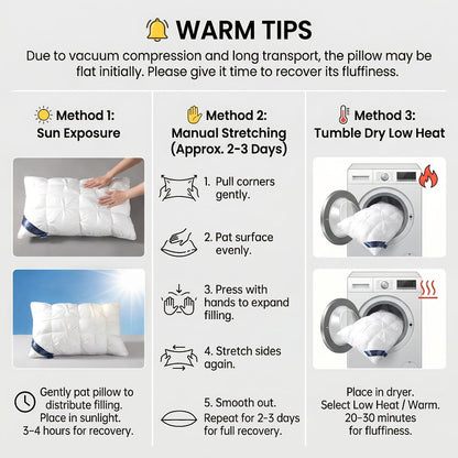 Two-Piece Bed Pillow Set in Six Colors and Queen or King Checkout Sizes for Bedroom Use for Home and Everyday Use